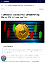 Is Ethereum the New Wall Street Darling? $743M ETF Inflows Say Yes