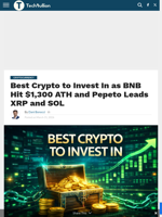 Best Crypto to Invest In as BNB Hit $1,300 ATH and Pepeto Leads XRP and SOL - TechBullion