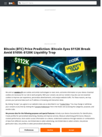 Bitcoin (BTC) Price Prediction: Bitcoin Eyes $112K Break Amid $105K–$120K Liquidity Trap - Brave New Coin