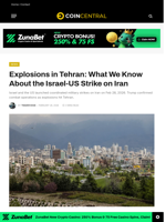 Explosions in Tehran: What We Know About the Israel-US Strike on Iran - CoinCentral