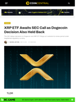 XRP ETF Awaits SEC Call as Dogecoin Decision Also Held Back - CoinCentral