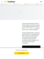 BTC Mining Firm Marathon (MARA) Scoops Up 400 BTC After Price Crash, On-Chain Data Show