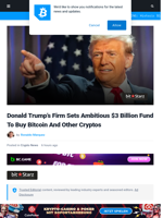 Donald Trump's Firm Sets Ambitious $3 Billion Fund To Buy Bitcoin And Other Cryptos | Bitcoinist.com