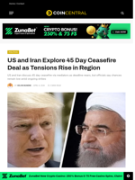 US and Iran Explore 45 day Ceasefire Deal as Tensions Rise in Region
