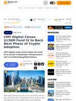 CMT Digital Closes $136M Fund IV to Back Next Phase of Crypto Adoption – News Bytes Bitcoin News
