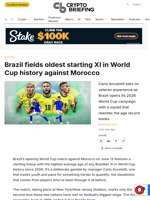 Brazil fields oldest starting XI in World Cup history against Morocco