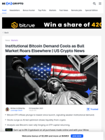 US Crypto News: Bitcoin ETFs Slow to a Crawl