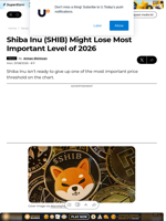 Shiba Inu (SHIB) Might Lose Most Important Level of 2026 - U.Today