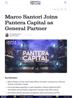 Marco Santori Joins Pantera Capital as General Partner