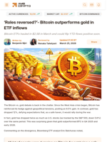 ‘Roles reversed?’- Bitcoin outperforms gold in ETF inflows - AMBCrypto