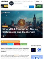 UK and U.S. Strengthen Ties on Stablecoins and Blockchain | Live Bitcoin News