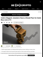India’s Biggest Jewelers Have a Diwali Plan for Gold: Buy Less of It