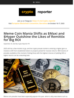 Meme Coin Mania Shifts as $Maxi and $Hyper Outshine the Likes of Remittix for Big ROI