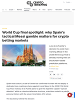 World Cup final spotlight: why Spain's tactical Messi gamble matters for crypto betting markets