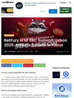 BetFury is at SBC Summit Lisbon 2025: Affiliate Growth in Focus | Live Bitcoin News