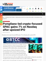 Pompliano-led crypto-focused SPAC gains 7% on Nasdaq after upsized IPO - The Crypto News Wire