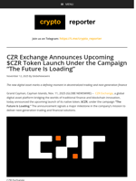 CZR Exchange Announces Upcoming $CZR Token Launch Under the Campaign “The Future Is Loading”