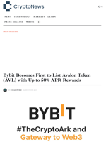 Bybit Becomes First to List Avalon Token (AVL) with Up to 50% APR Rewards - Crypto-News.net