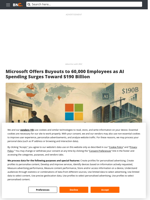 Microsoft Offers Buyouts to 60,000 Employees as AI Spending Surges Toward $190 Billion