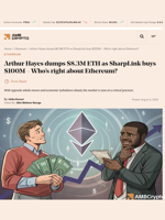 Arthur Hayes dumps $8.3M ETH as SharpLink buys $100M - Who’s right about Ethereum? - AMBCrypto