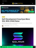 DeFi Development Corp Eyes More SOL With CHAD Raise - CoinCentral