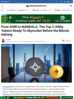 From SHIB to MANDALA: The Top 3 Utility Tokens Ready To Skyrocket Before the Bitcoin Halving