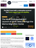 The Most Anticipated BSC Launch of 2025: $BALZ Brings the Meme Migration Home | Live Bitcoin News