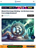 Bitcoin Price Keeps Climbing – Are We Hours Away From a Major Breakout?