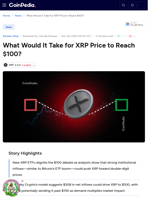 What Would It Take for XRP Price to Reach $100?