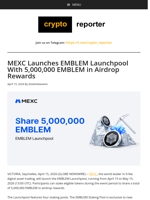 MEXC Launches EMBLEM Launchpool With 5,000,000 EMBLEM in Airdrop Rewards