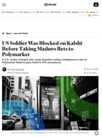 US Soldier Was Blocked on Kalshi Before Taking Maduro Bets to Polymarket - Decrypt