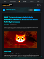 SHIB Technical Analysis Points to Potential $0.00002 Breakout as Whale Activity Increases - Blockchain.News