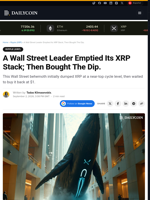 A Wall Street Leader Emptied Its XRP Stack; Then Bought The Dip. - DailyCoin