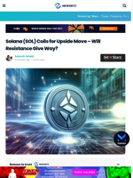 Solana (SOL) Coils for Upside Move – Will Resistance Give Way?