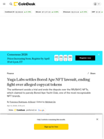 Yuga Labs settles Bored Ape NFT lawsuit, ending fight over alleged copycat tokens