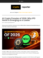 AI Crypto Presales of 2026: Why IPO Genie Is Emerging as a Leader