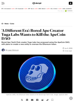 'A Different Era': Bored Ape Creator Yuga Labs Wants to Kill the ApeCoin DAO - Decrypt