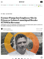 Former Pump.fun Employee Sits in Prison as Solana Launchpad Breaks $770M in Revenue - Decrypt