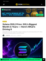 Solana (SOL) Price: SOL's Biggest Month in Years — Here's What's Driving It - CoinCentral