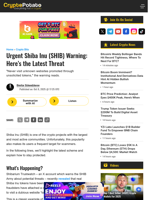 Urgent Shiba Inu (SHIB) Warning: Here's the Latest Threat