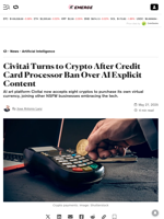 Civitai Turns to Crypto After Credit Card Processor Ban Over AI Explicit Content - Decrypt
