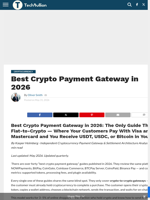 Best Crypto Payment Gateway in 2026 - TechBullion