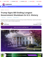 Trump Signs Bill Ending Longest U.S. Government Shutdown