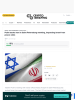 Putin backs Iran in Saint Petersburg meeting, impacting Israel-Iran peace odds