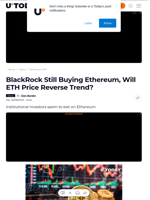BlackRock Still Buying Ethereum, Will ETH Price Reverse Trend? - U.Today