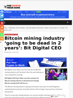 Bitcoin mining industry ‘going to be dead in 2 years’: Bit Digital CEO - The Crypto News Wire