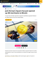Square Enables Bitcoin Payments for Sellers