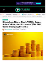 Blockchain Titans Clash: TRON's Surge, Solana's Rise, and BitLemons' ($BLEM) Game-Changing Potential - Crypto News Flash