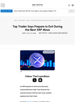 Top Trader Says Prepare to Exit During the Next XRP Move