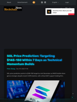 SOL Price Prediction: Targeting $145-150 Within 7 Days as Technical Momentum Builds - Blockchain.News